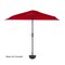 Pure Garden 9 Ft Semicircle Patio Umbrella, Red 50-145-R - alternate 3